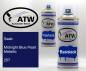 Preview: Saab, Midnight Blue Pearl Metallic, 257: 400ml Sprühdose + 400ml Klarlack - Set, von ATW Autoteile West.